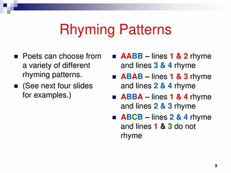 Rhyme Pattern Example