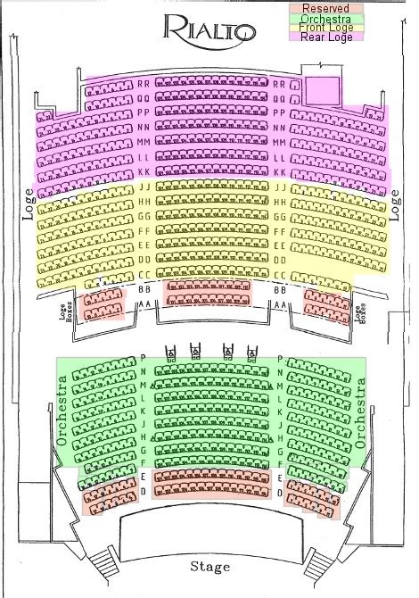 Rialto Seating Chart Tucson