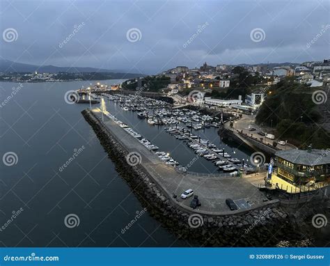 Ribadeo town panoramic view