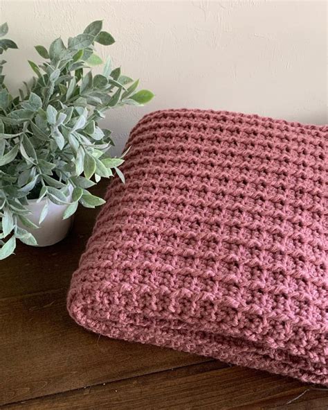 Ribbed Crochet Blanket