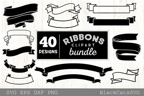 Download Ribbons Clipart Bundle 40 Designs Printable