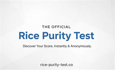 Rice Purity Test Statistics