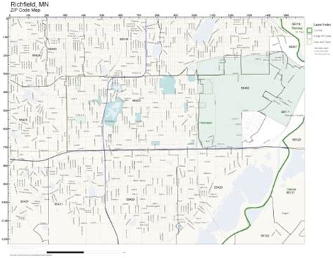 Richfield Zip Code Map