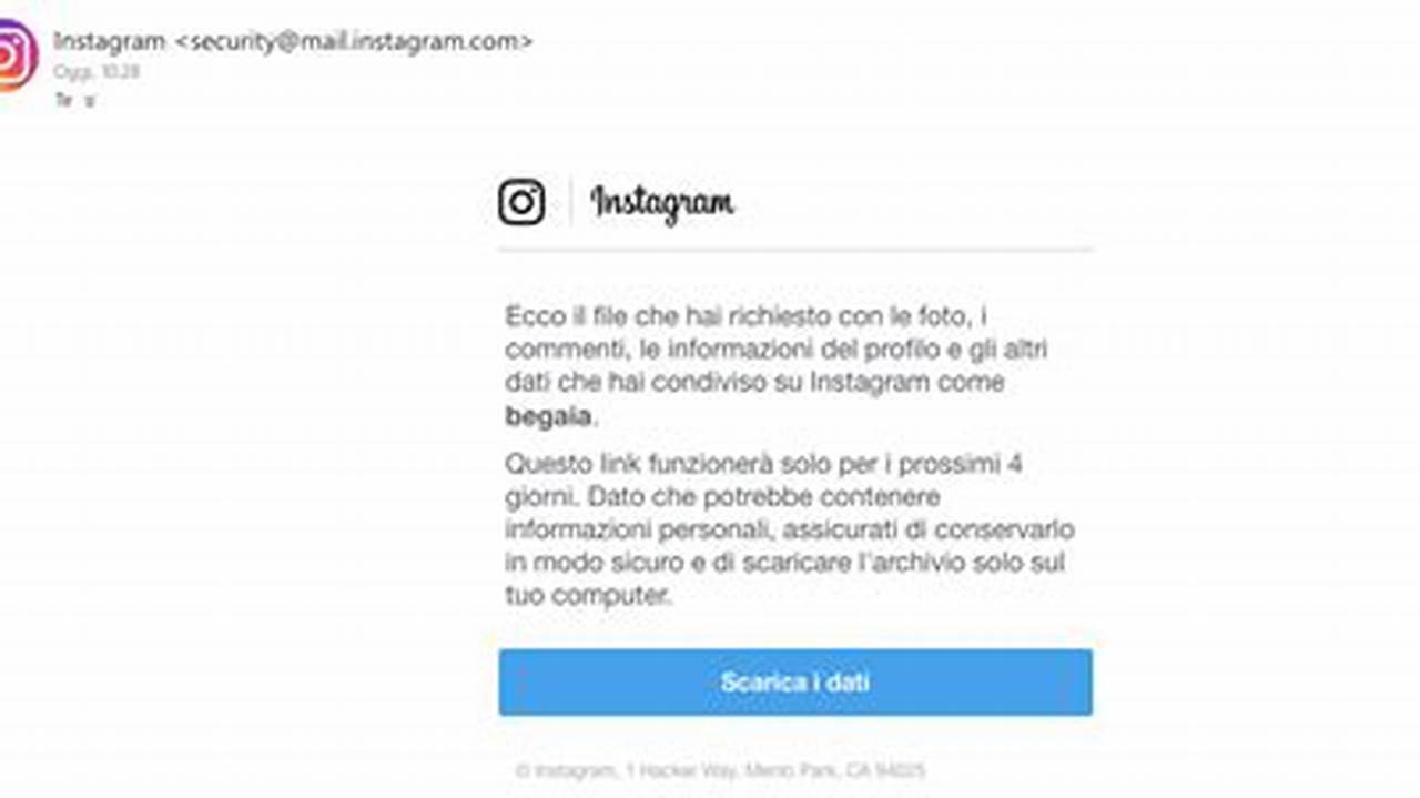 Richiedi Una Copia Dei Tuoi Dati A Instagram, IT Messaggi