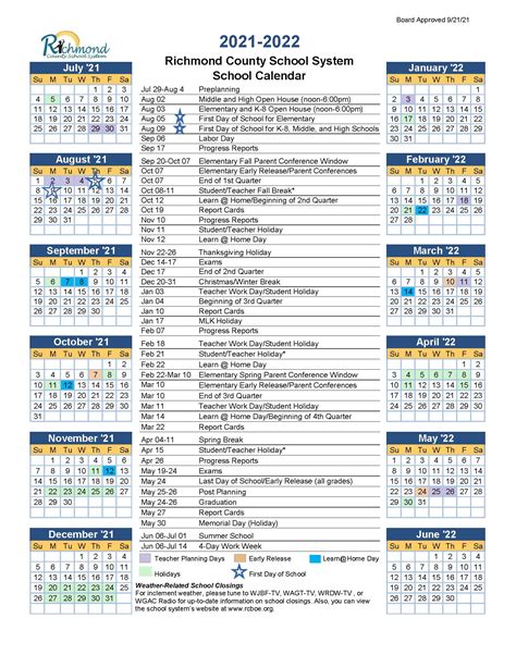 Richmond County Board Of Education Calendar