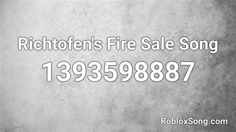 Richtofen\'s Fire Sale Song Roblox ID - Roblox music codes