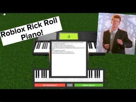 Rick Roll Roblox Piano - YouTube