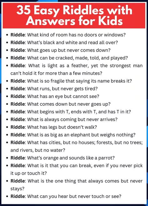 Riddle For Kids Easy