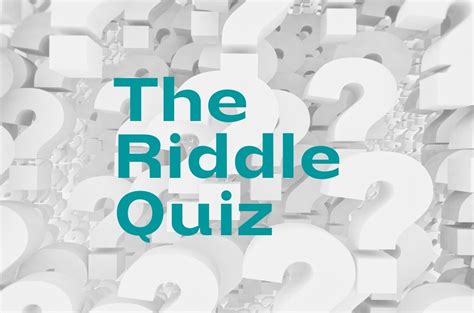 Riddle Quiz Uk