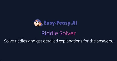 Riddle Solver Generator