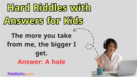 Riddles With Answers Hard For Kids