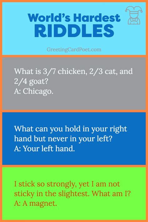 Riddles With Answers Hardest