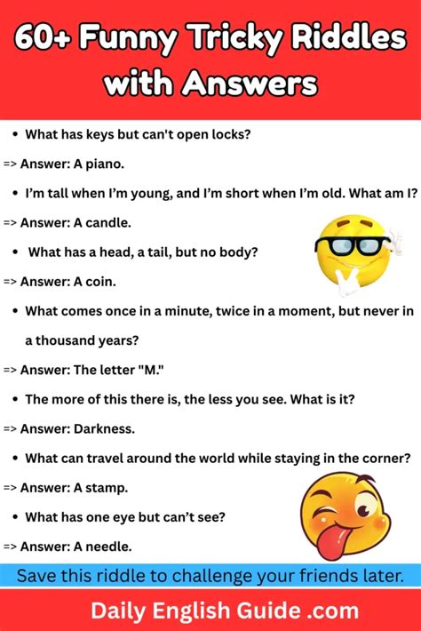 Riddles With Answers In English Funny