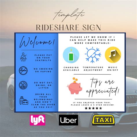Rideshare car uber lyft