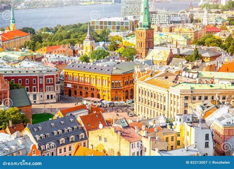 Riga Cityscape Aerial View