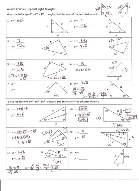 Right Triangle Trigonometry Worksheet Answers — db-excel.com
