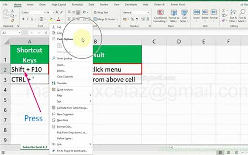 Right-Click On Sheet Navigation Arrows Shortcut In Excel