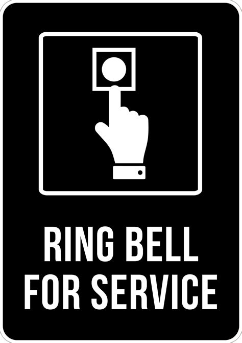 Ring Bell For Service Sign Printable