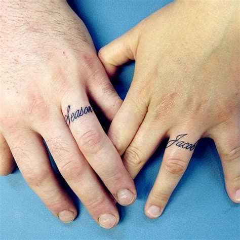 Ring Finger Wedding Band Tattoos