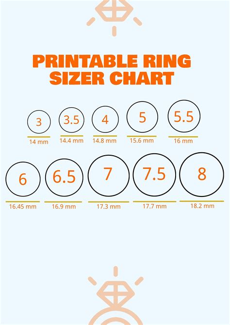 Ring Size Chart Online Printable