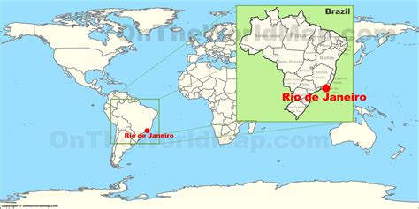 Rio De Janeiro On A World Map