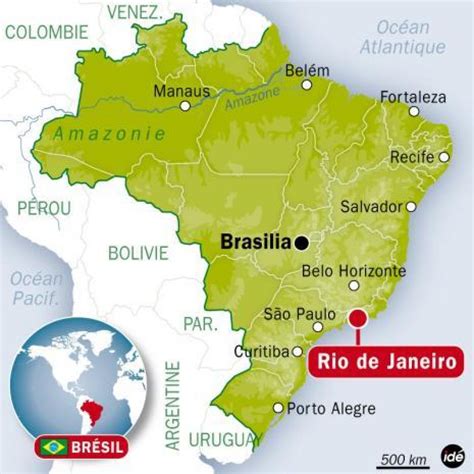 Rio De Janeiro On World Map