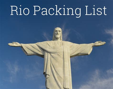 Rio Balsa Packing List