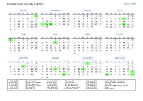 Rio Norte Calendar