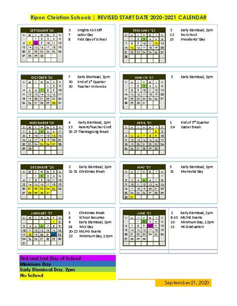 Ripon Christian Printable Calendar