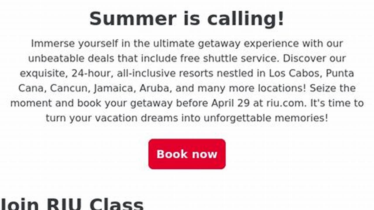 Riu Discount Code 2024