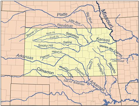 Rivers In Kansas Map