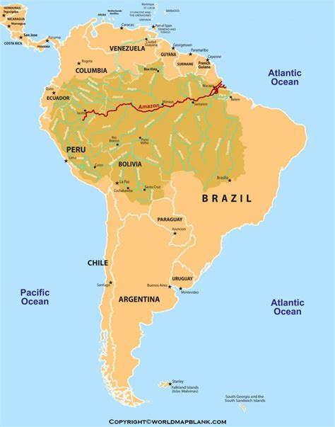 Rivers In Latin America Map