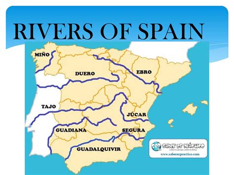 Map of Spain's Rivers Madrid Pinterest