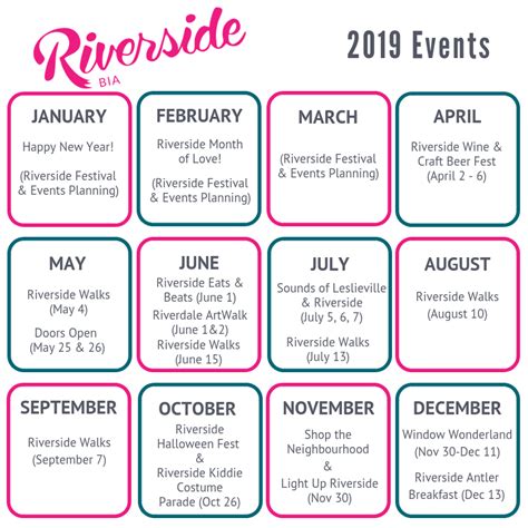 Riverside Calendar Events