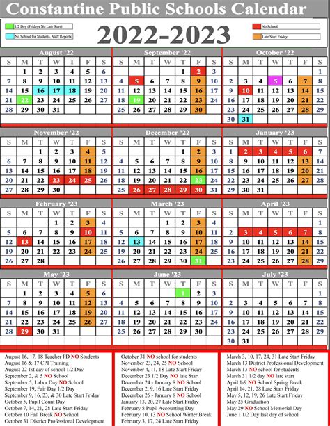 Riverside Elementary Calendar