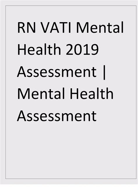 Rn Vati Mental Health 2019