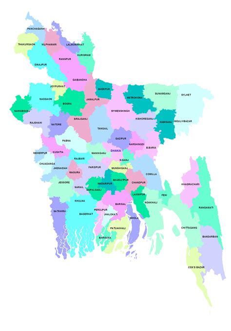 Clipart Bangladesh District Map