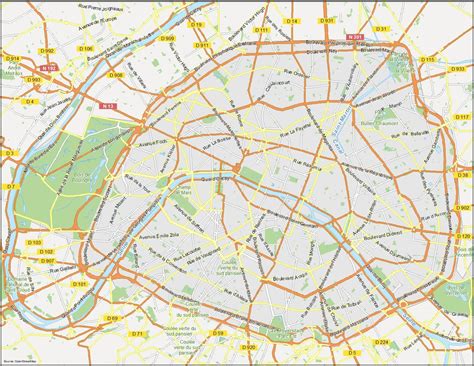 Paris Map Detailed City and Metro Maps of Paris for Download
