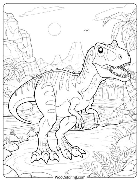 Roaring Fun with Allosaurus Coloring Pages