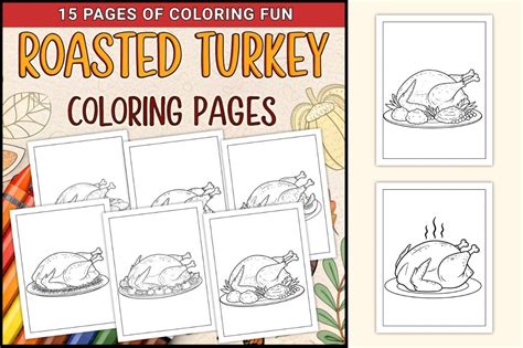 Roasted Turkey Coloring Pages