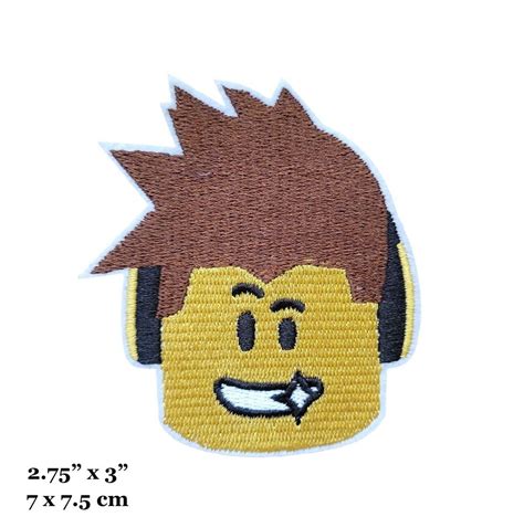 Roblocks Online Game Character Avatar Face Embroidered Iron On 