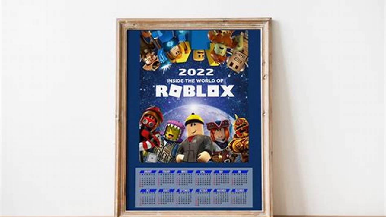 Roblox 2025 Wall Calendar