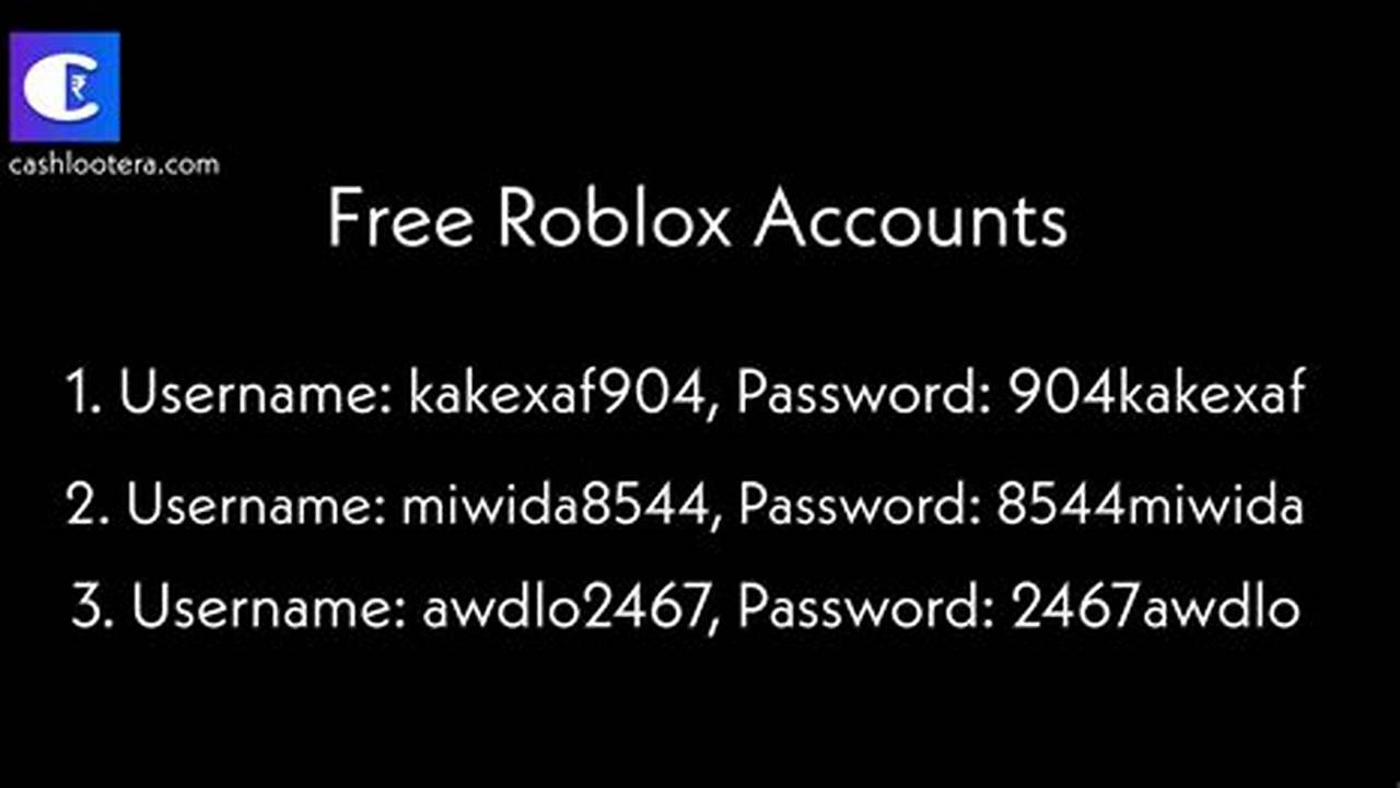 Roblox Account Free 2024