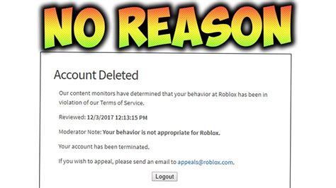Roblox banned accounts list