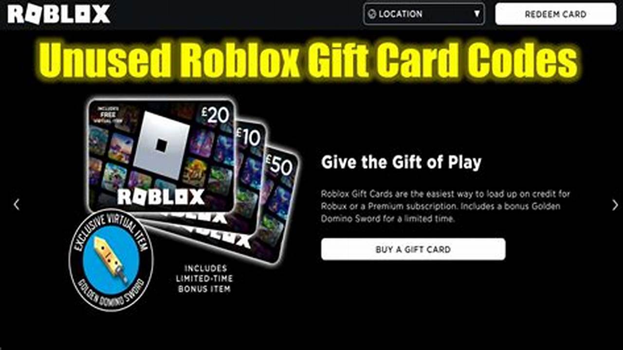 Roblox Gift Card Codes 2024 June