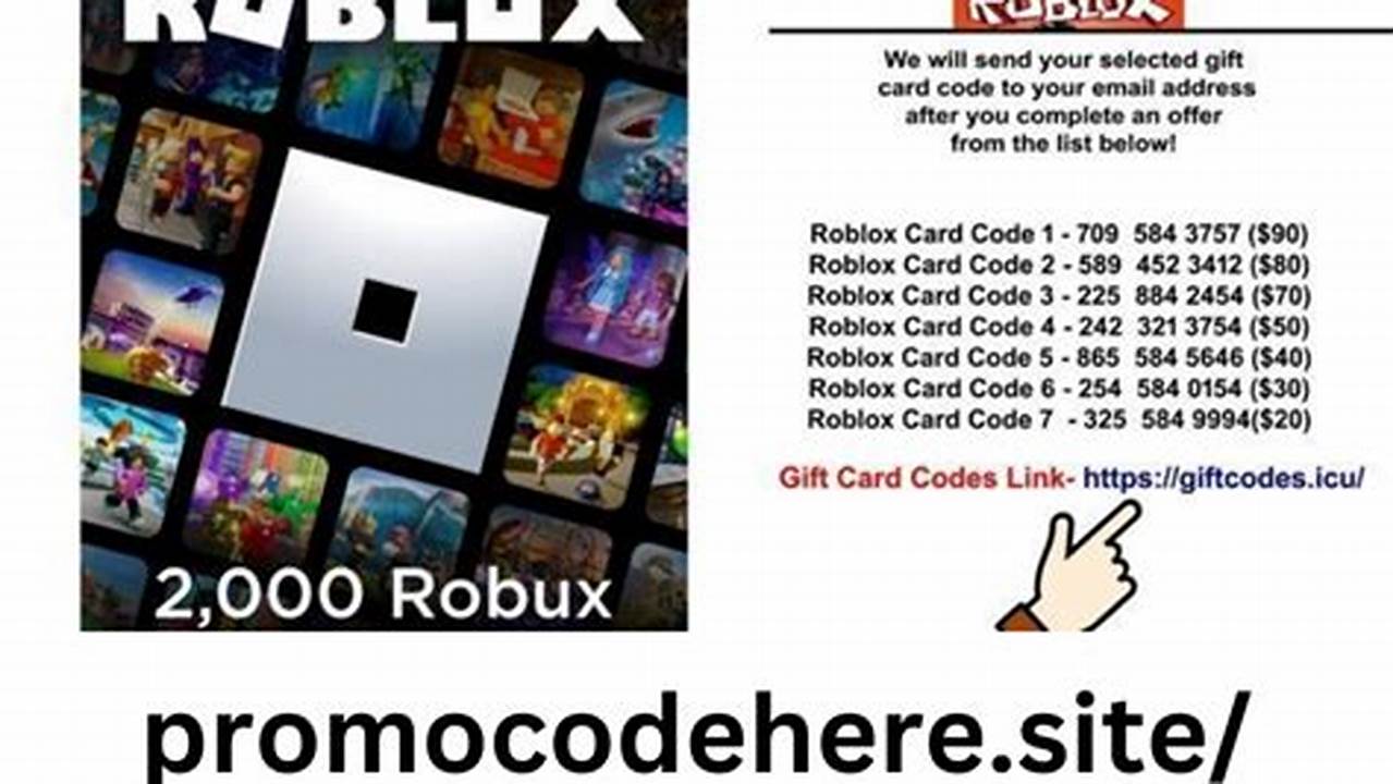 Roblox Gift Card Codes 2024 Reddit