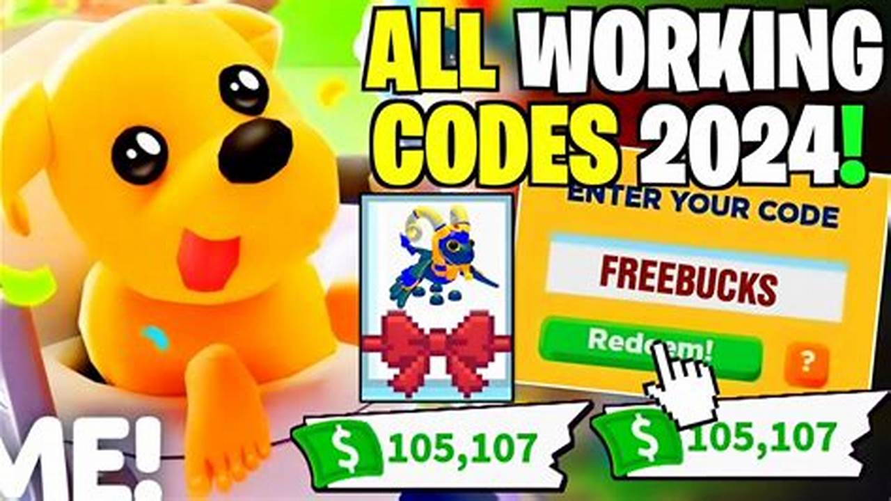 Roblox Redeem Codes 2024 Adopt Me