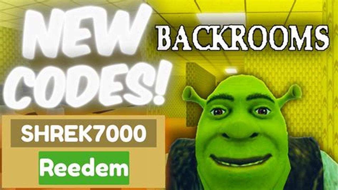 Roblox Shrek In The Backrooms Codes 2024