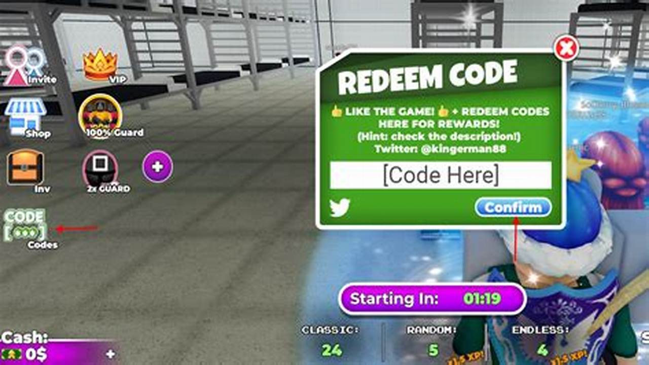 Roblox Squid Game Codes 2024 March