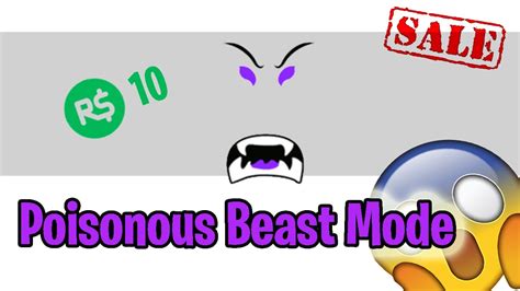 Roblox+ on Twitter: \"New Face Poisonous Beast Mode Price: R$10 